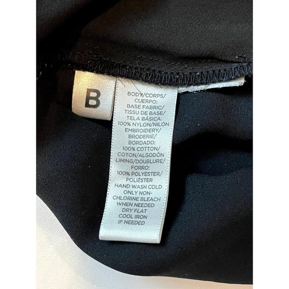 Ann Taylor LOFT Women Lace Blouse Tank Top Embroidered Scalloped Hem Black SZ S - Picture 6 of 6